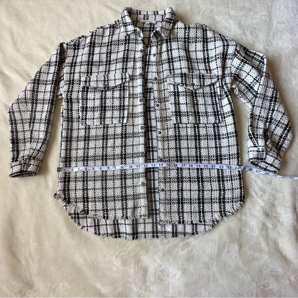 GINNY CHECKERED TWEED SHACKET - Picture 3 of 6